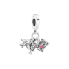 Pandora Airplane, Globe & Suitcase Dangle Charm