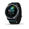 Garmin® Approach® J1 - Cloud Blue Aluminum Bezel with Black/Azure ComfortFit Fabric Band