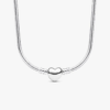 Pandora 17.7" Heart Clasp Snake Chain Necklace