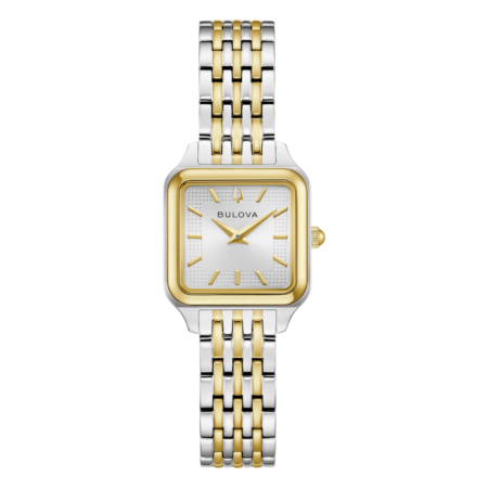 Bulova Sutton Two-Tone Stainless Steel Watch with Silver Dial